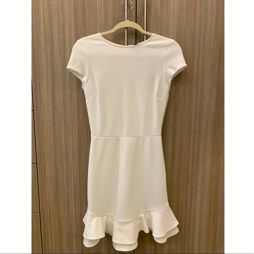 White Ruffled Mini Dress